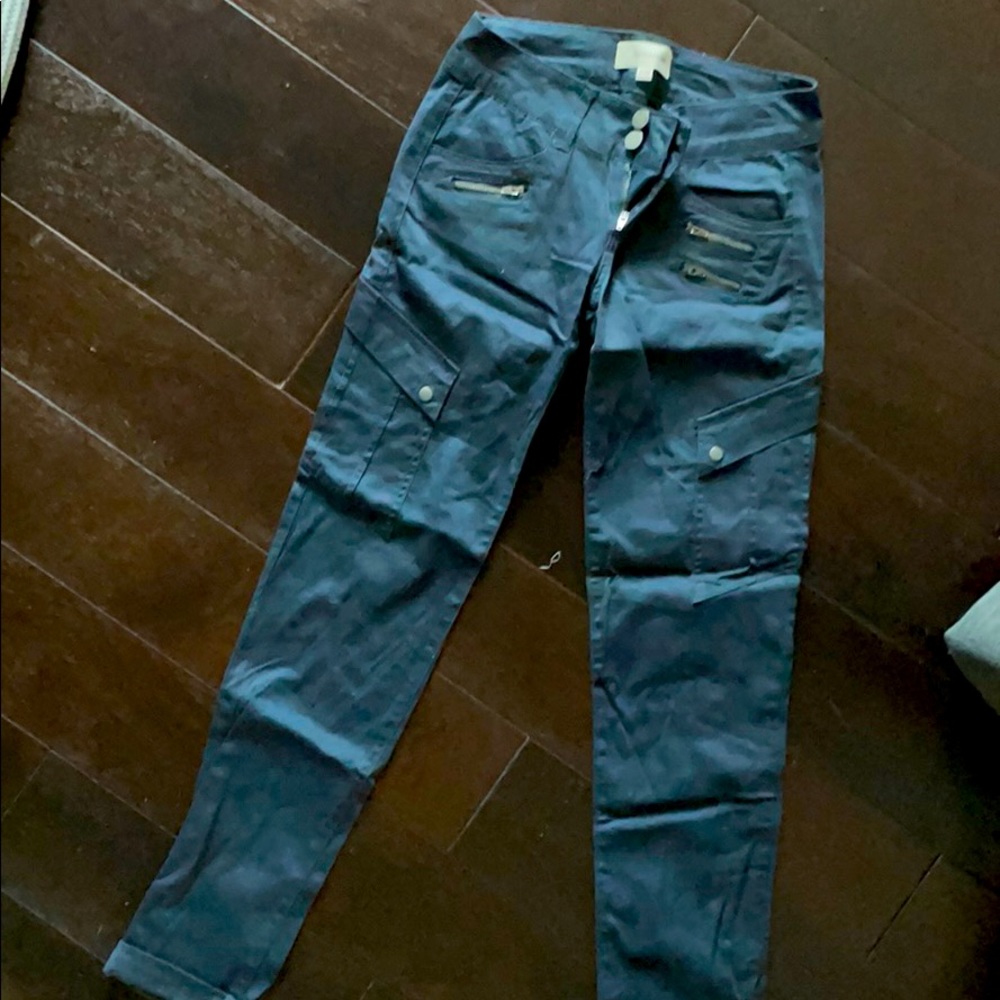Rewind blue/gray skinny cargo pants